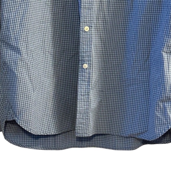 Gap Men's Large Blue Check Button-Down Shirt Long Sleeve Casual - Picture 8 of 8